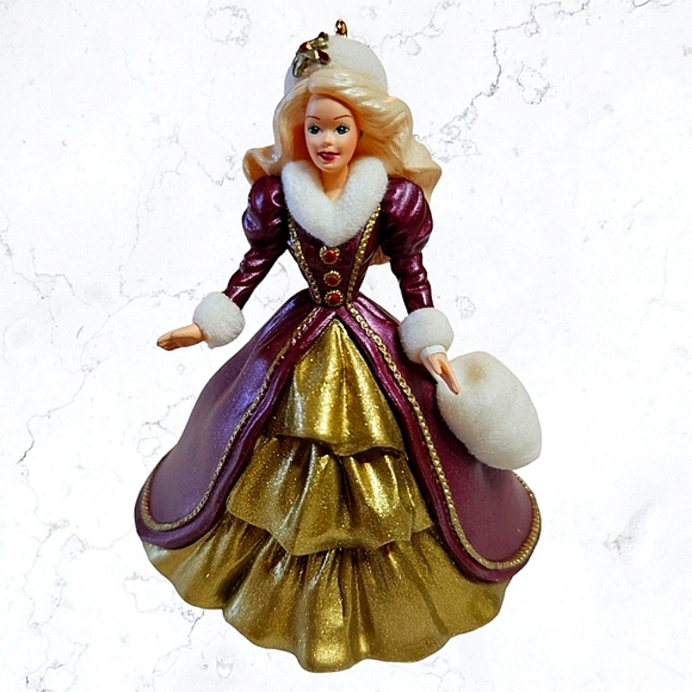 Vintage Hallmark Collectible Holiday Barbie Series 1996 Christmas Ornament